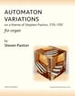 AUTOMATON VARIATIONS For Organ Organ sheet music cover
